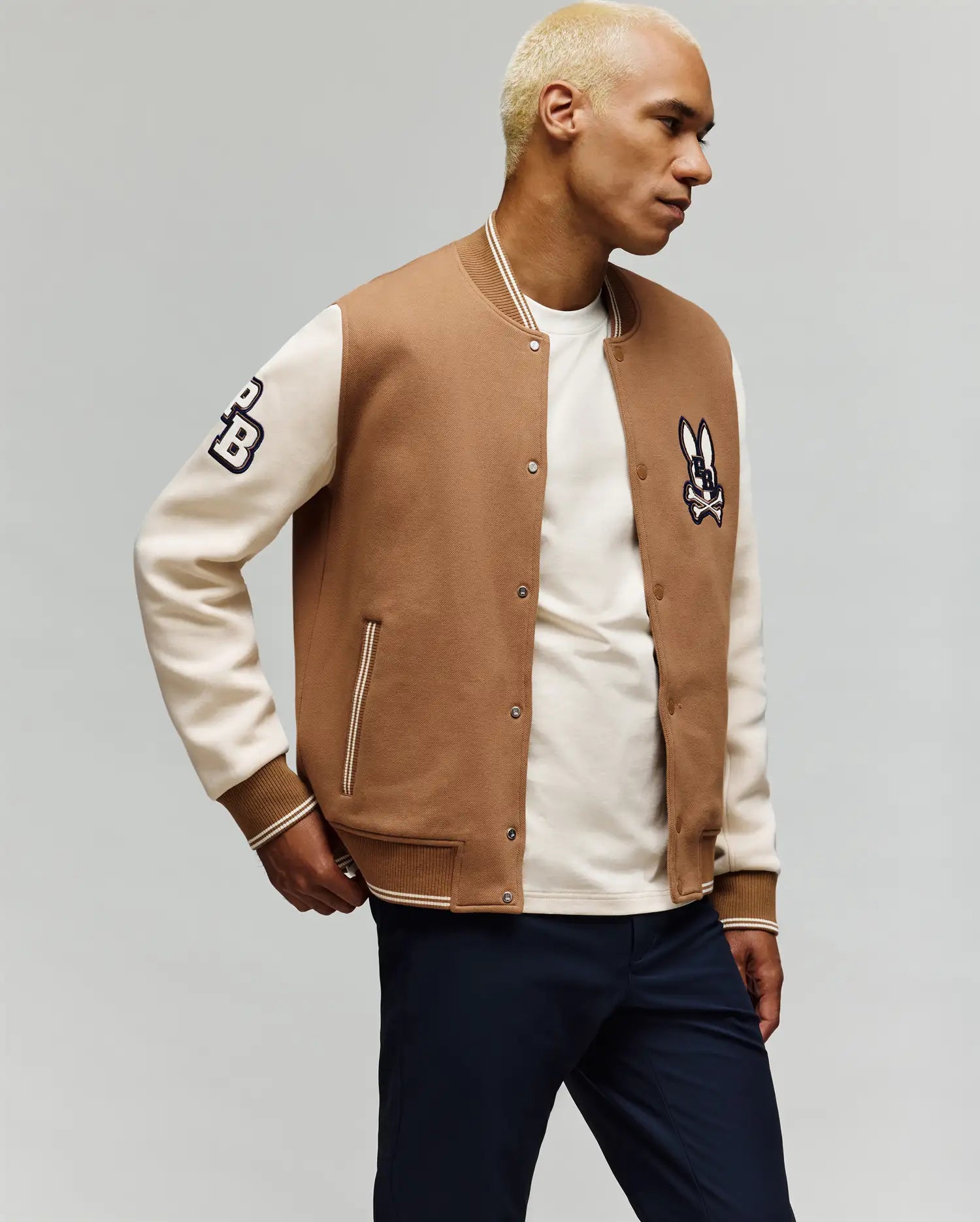 MENS WADE KNIT VARSITY BOMBER - MO1100020