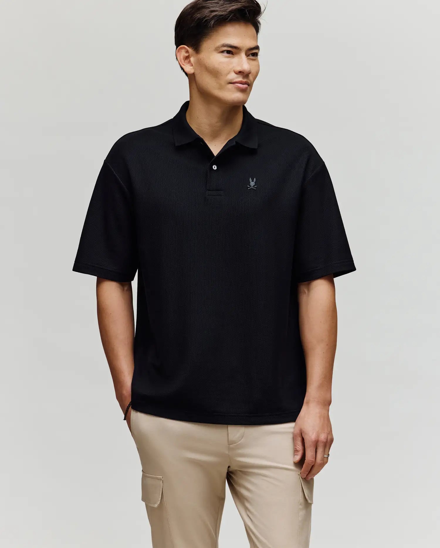 MENS BENNY OVERSIZED PIQUE POLO SHIRT - MT0100105