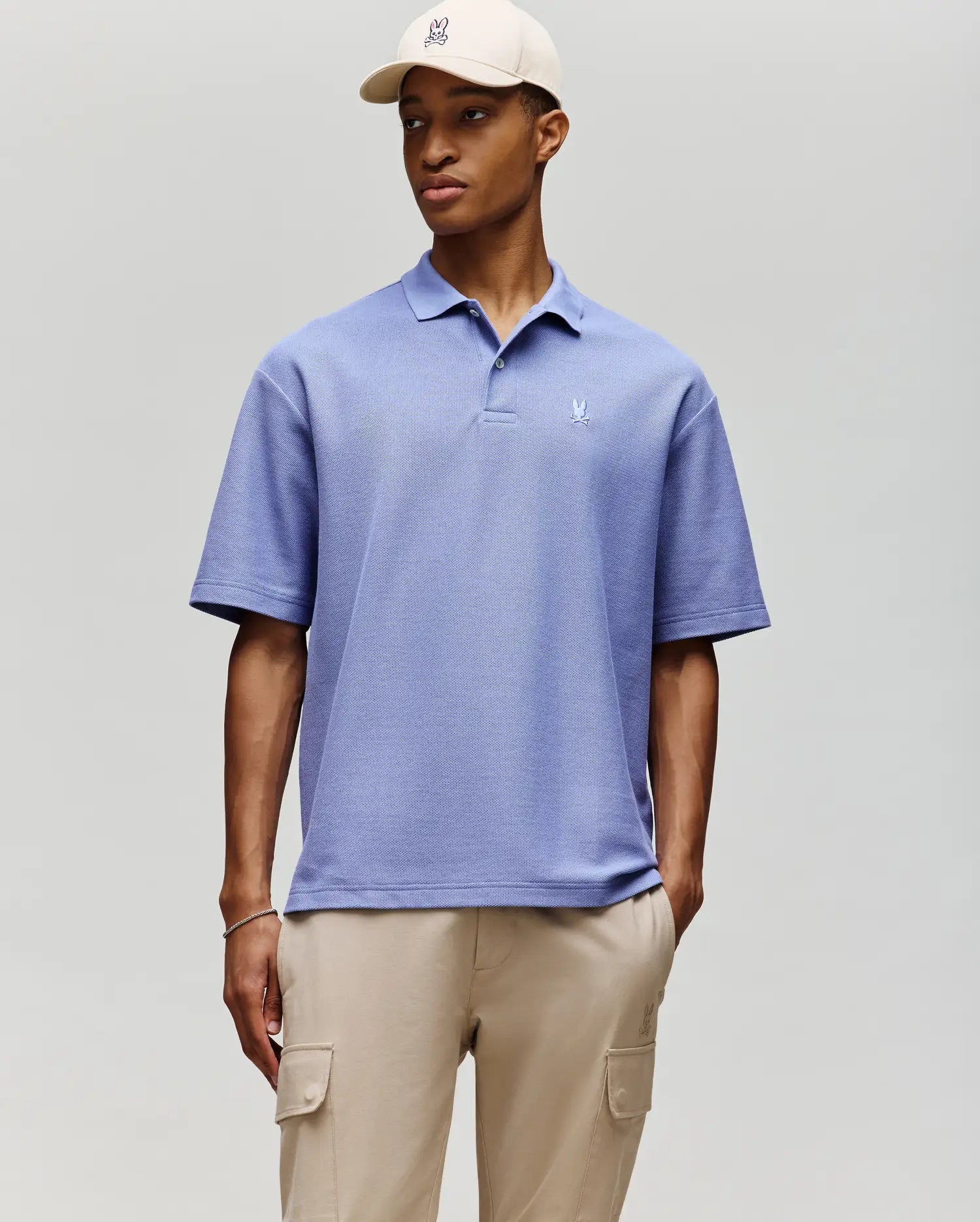 MENS BENNY OVERSIZED PIQUE POLO SHIRT - MT0100105