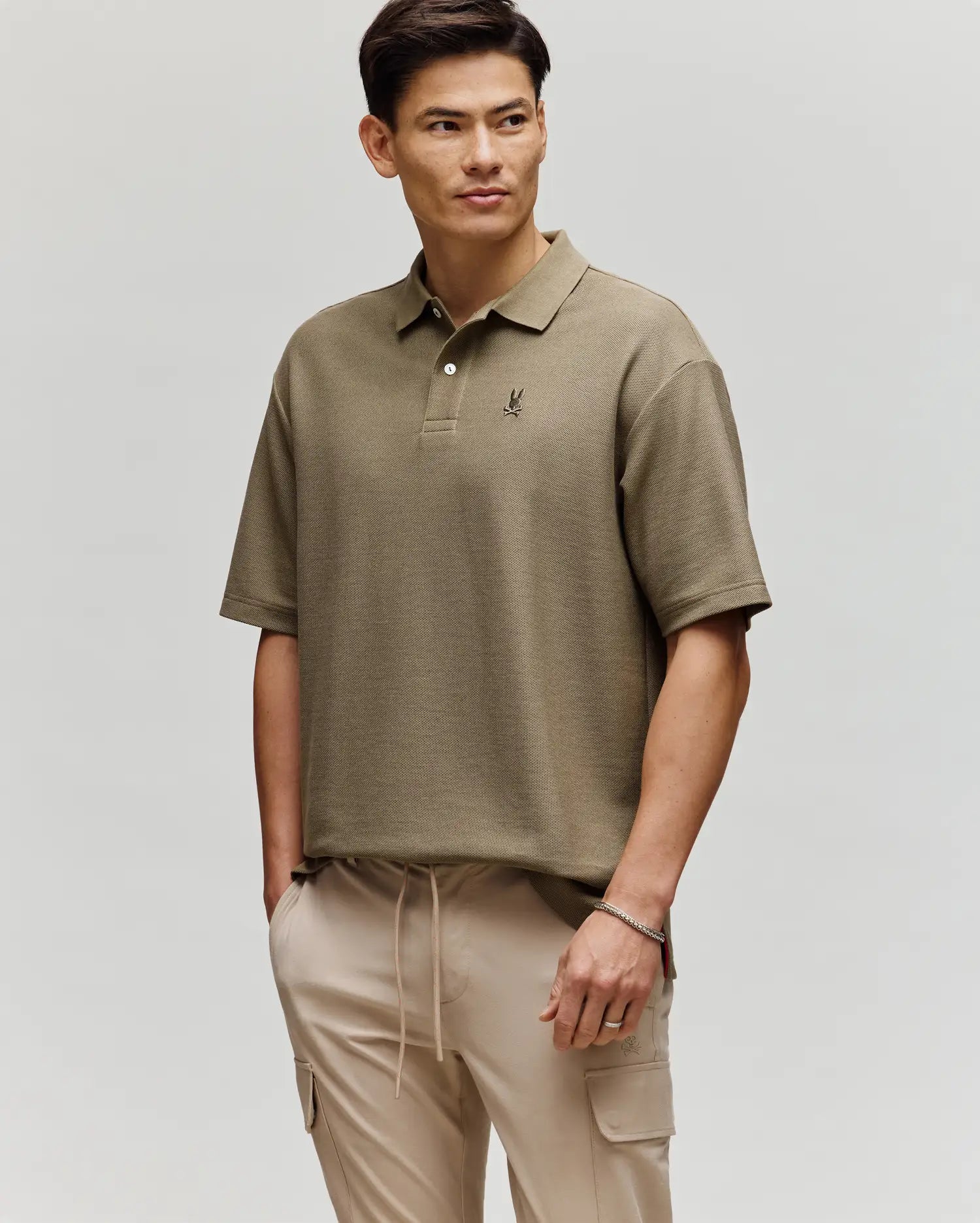 MENS BENNY OVERSIZED PIQUE POLO SHIRT - MT0100105