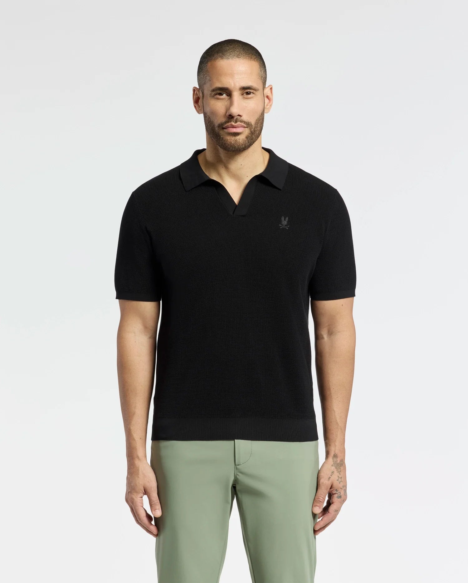 MENS LEETON KNIT POLO SHIRT - B6E562F200