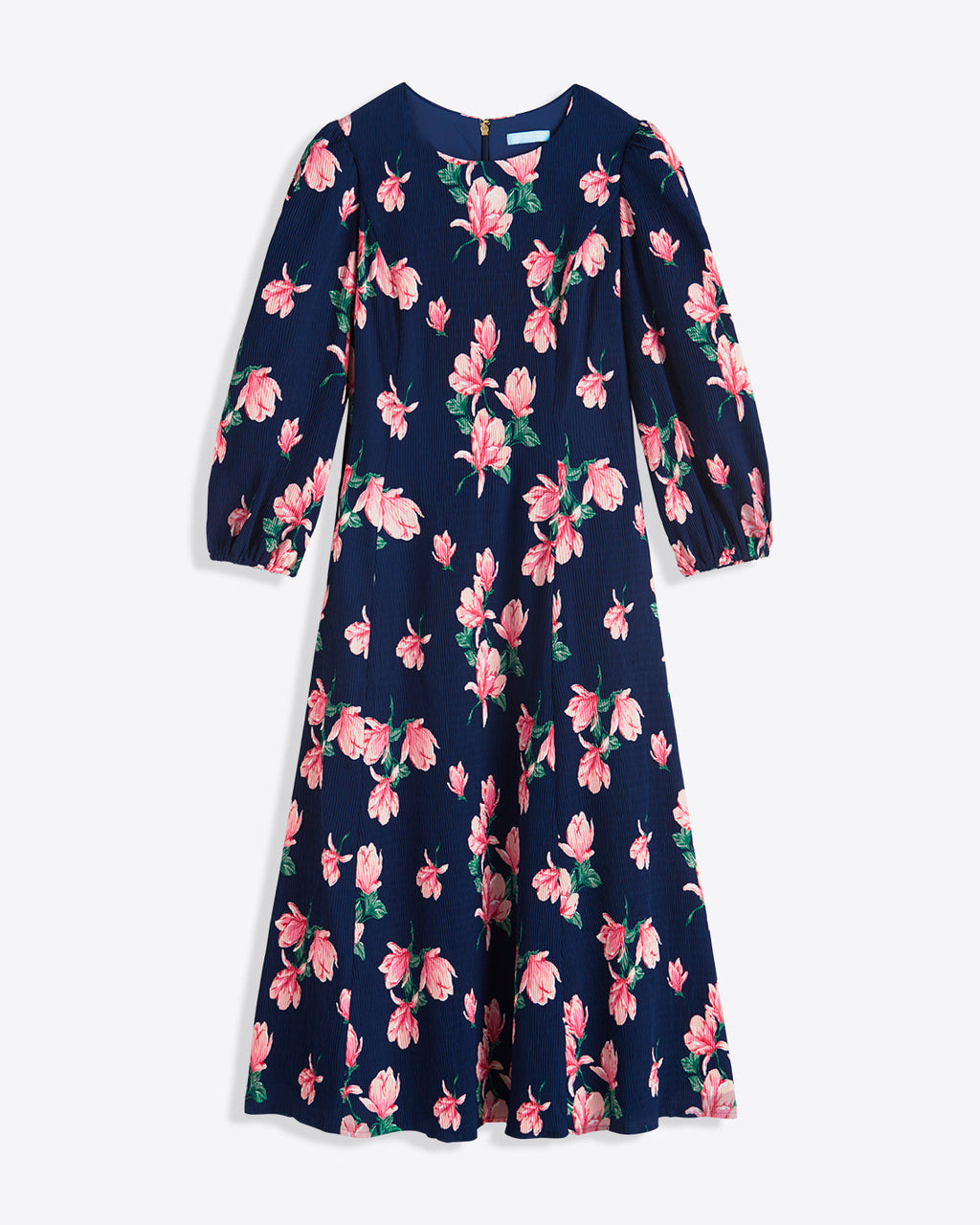 Matilda Crewneck Midi Dress in Magnolia Buds