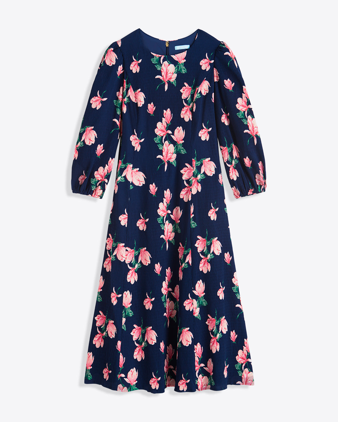 Matilda Crewneck Midi Dress in Magnolia Buds