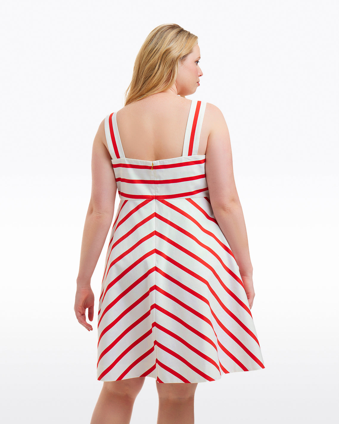 Zoe Love Circle Dress in Red Wentworth Stripe