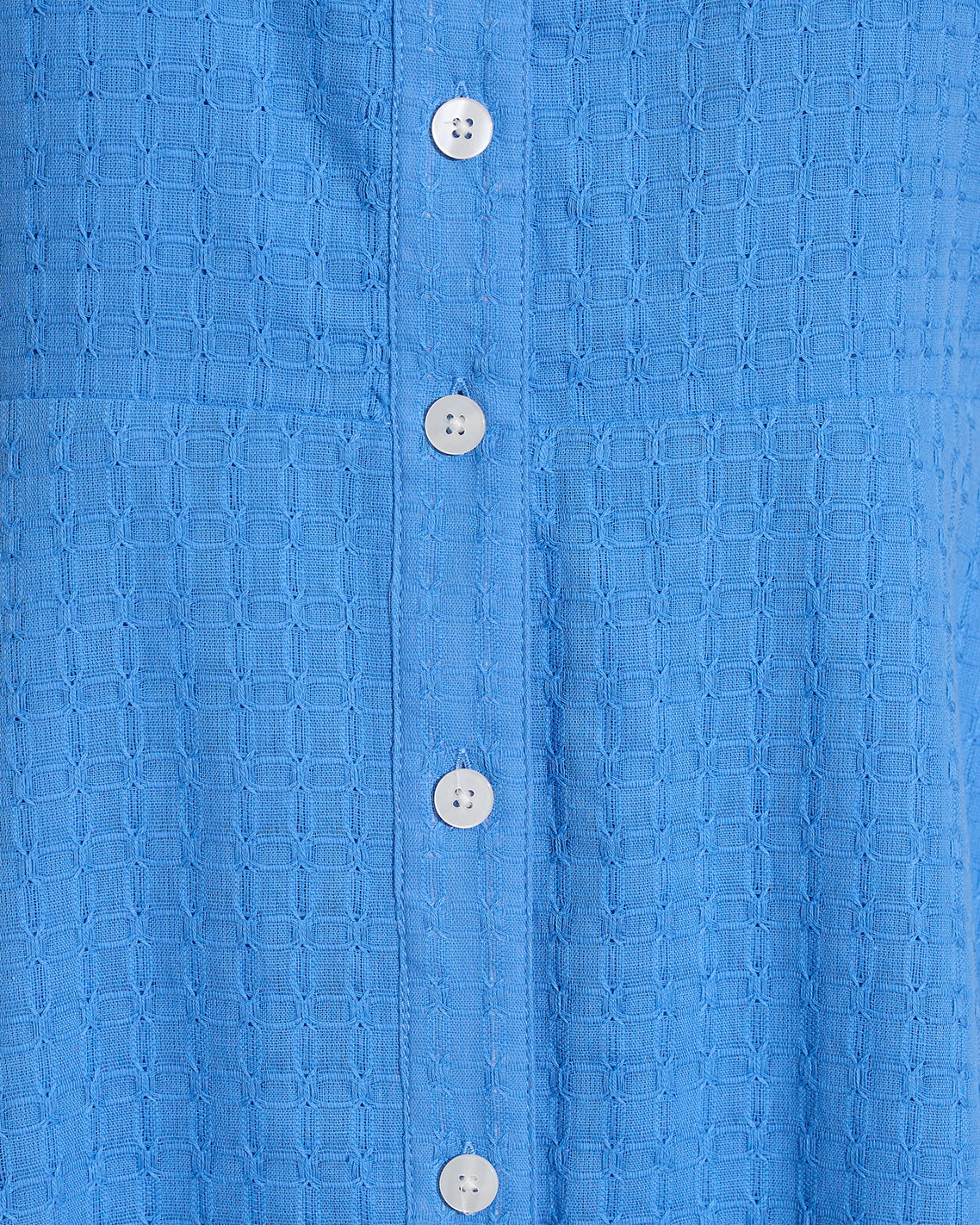Annika Midi Shirtdress in Textured Cotton