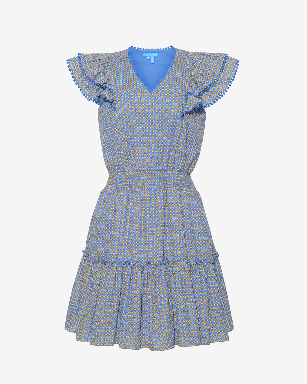 Gabby Mini Dress in Blue Dots