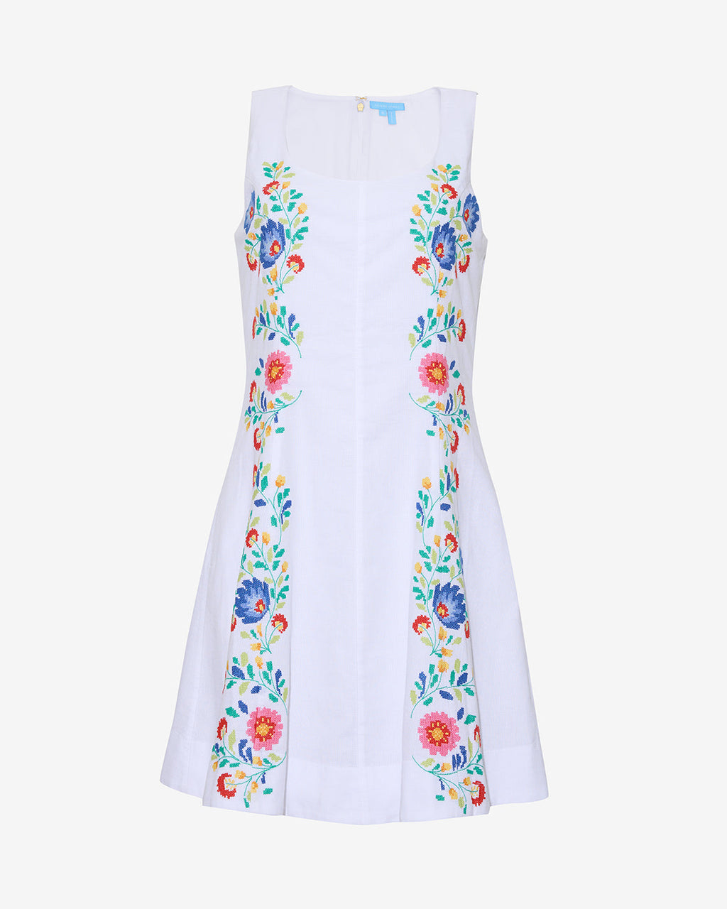 Primrose Mini Dress with Floral Embroidery