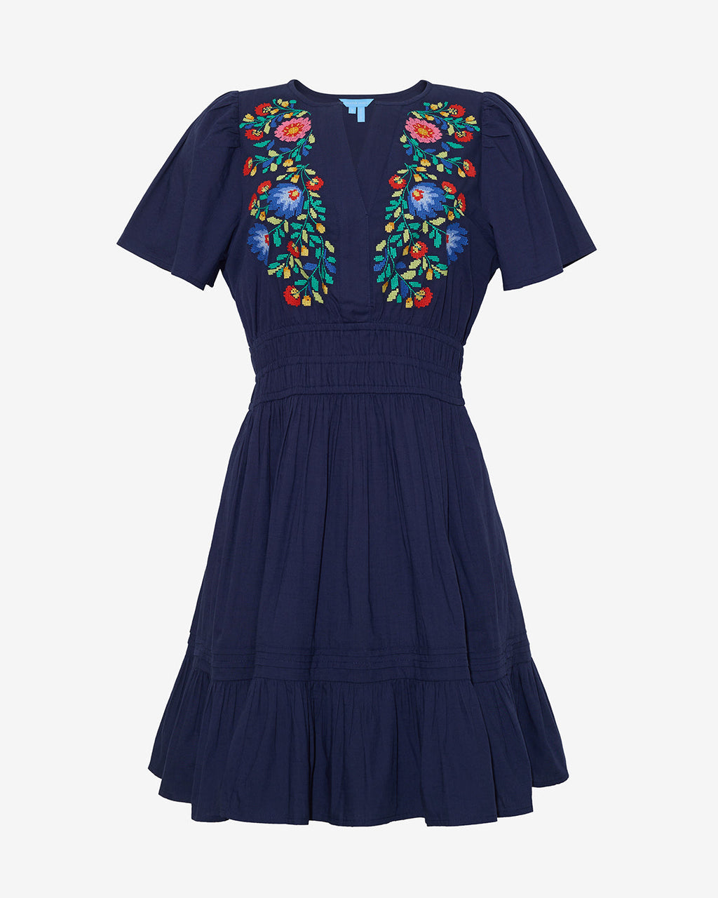 Wilson Mini Dress with Floral Embroidery