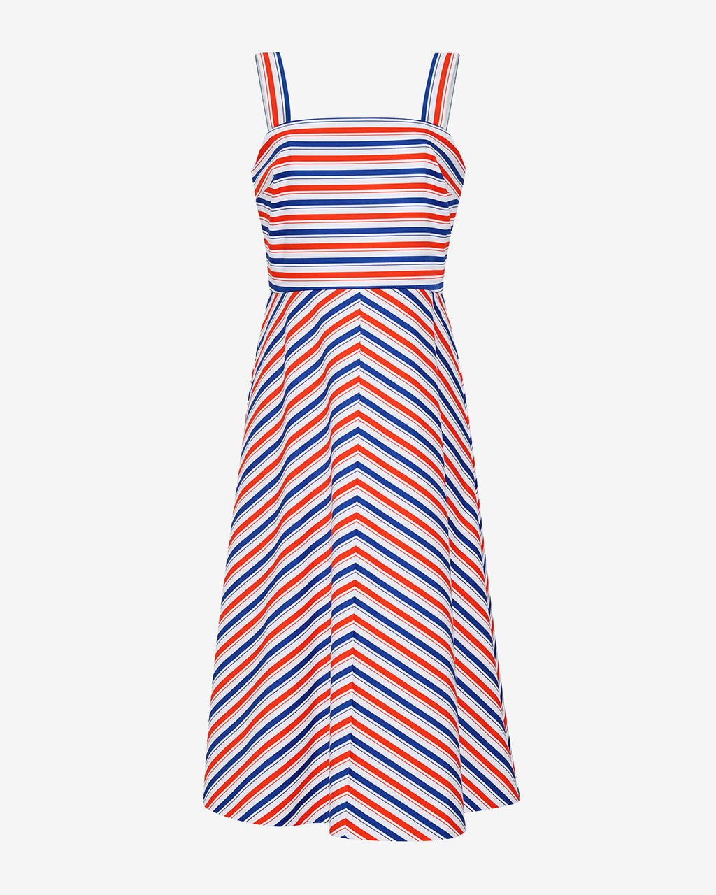 Angela Love Circle Midi Dress in Americana Stripes