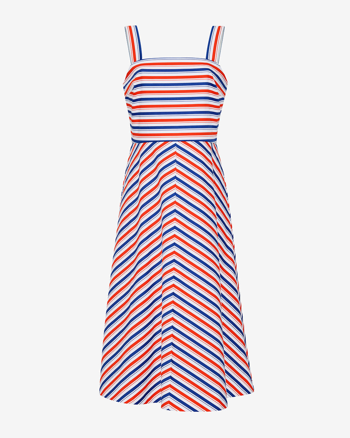 Angela Love Circle Midi Dress in Americana Stripes