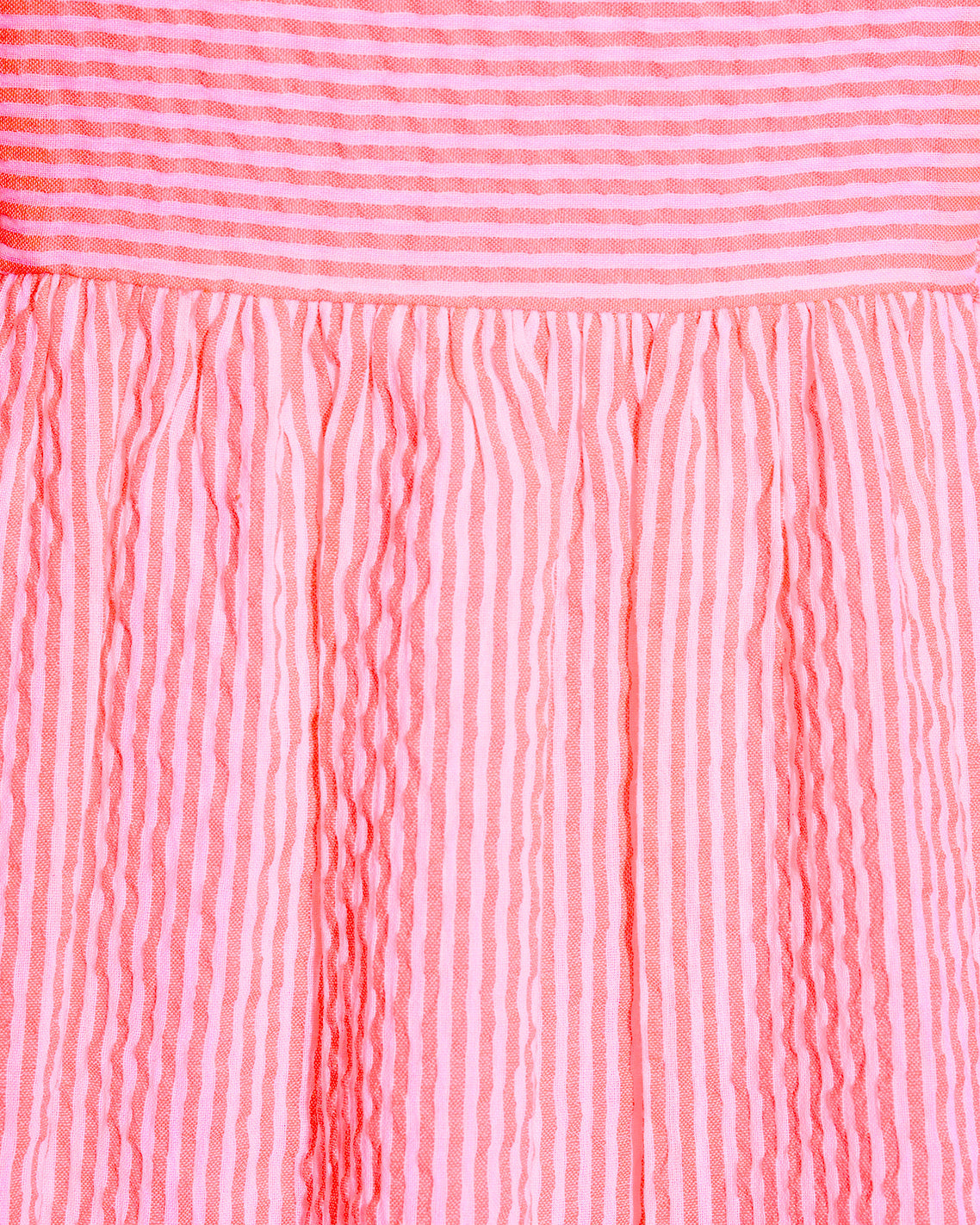 Carrie Midi Dress in Pink Seersucker