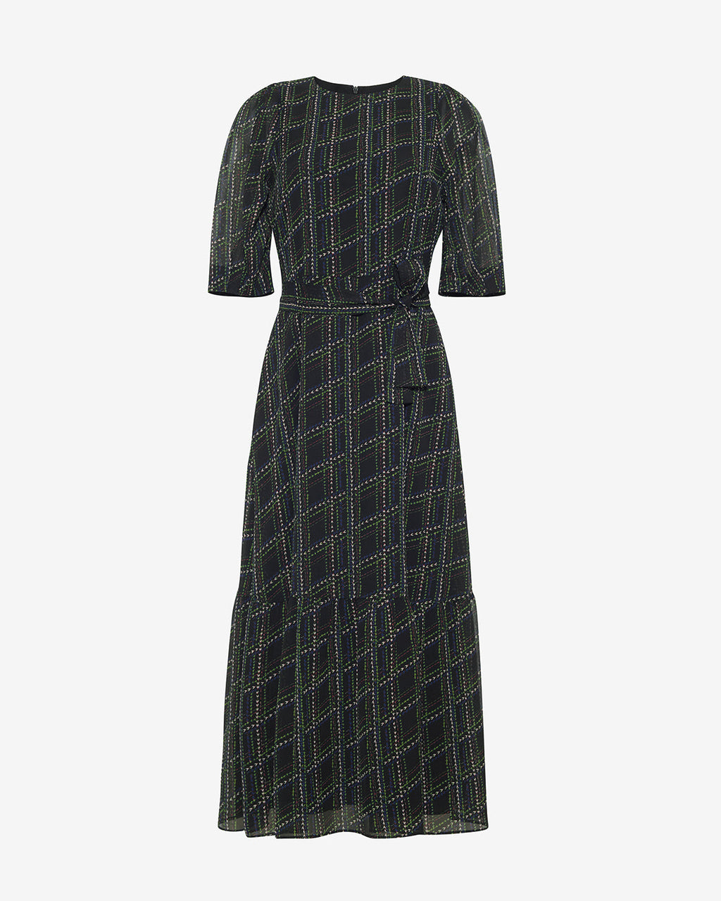 Sophie Tie Waist Midi Dress in Dainty Check